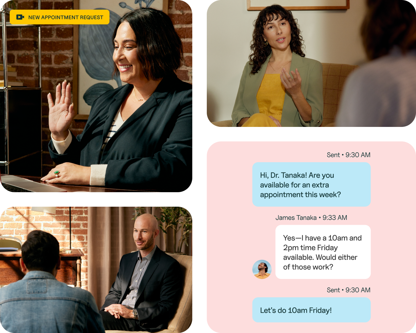 Therapist sign-up collage